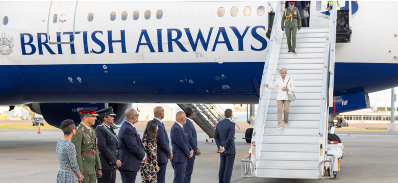 HRH The Duchess of Gloucester Arrives in Bermuda